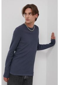 Tom Tailor Sweter bawełniany męski kolor granatowy. Kolor: niebieski. Materiał: bawełna. Długość rękawa: długi rękaw. Długość: długie #4