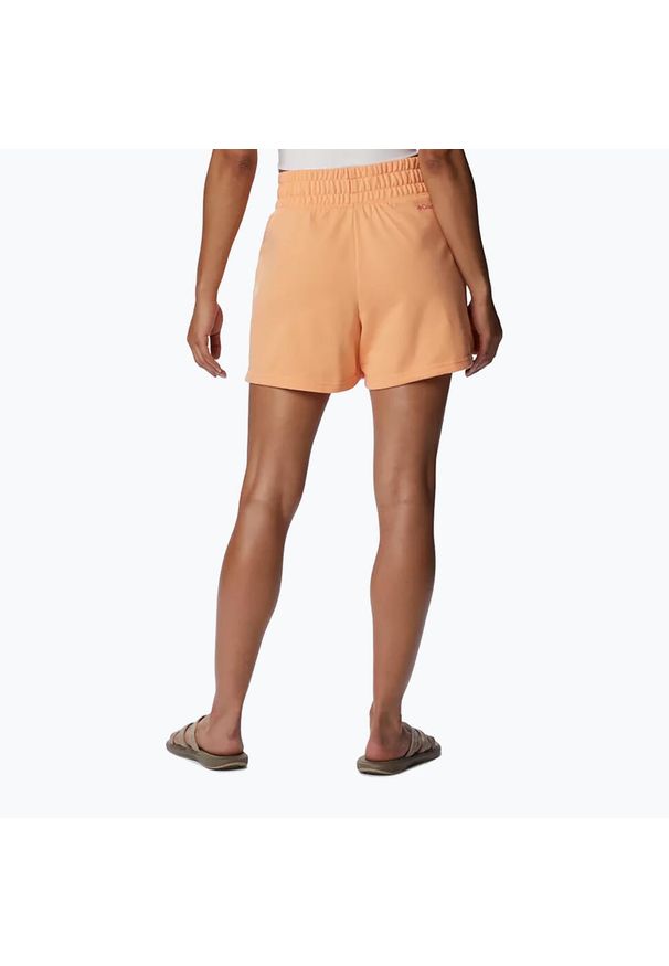 columbia - Krótkie Spodenki Turystyczne Damskie Columbia Logo III French Terry Short. Kolor: pomarańczowy. Długość: krótkie