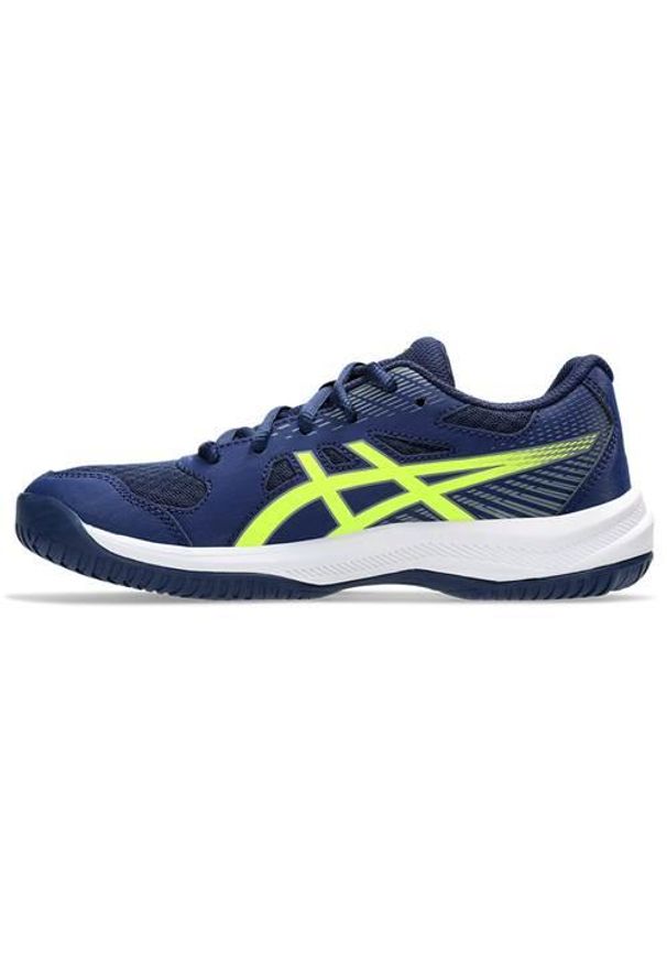 Buty do biegania damskie Asics Upcourt 6 Gs. Zapięcie: sznurówki. Kolor: biały, niebieski, wielokolorowy. Materiał: materiał. Szerokość cholewki: normalna