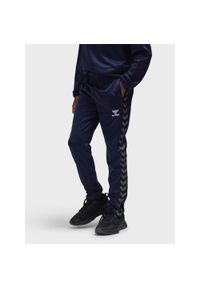 Dziecięce spodnie dresowe z poliestru Hummel Authentic. Kolor: niebieski. Materiał: dresówka, poliester. Sport: piłka nożna #1