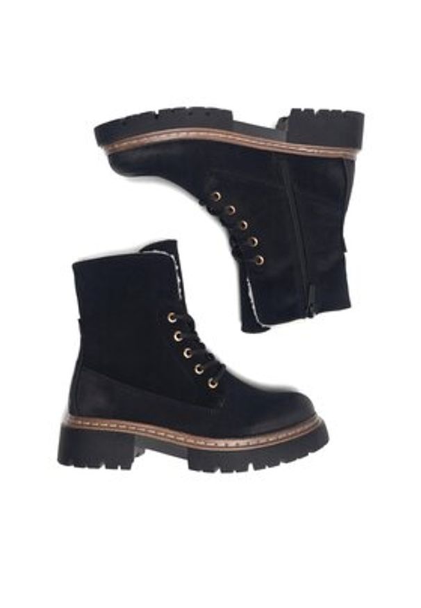 Jenny Fairy Trzewiki OPHELIE WS5866-25 Czarny. Kolor: czarny. Materiał: materiał