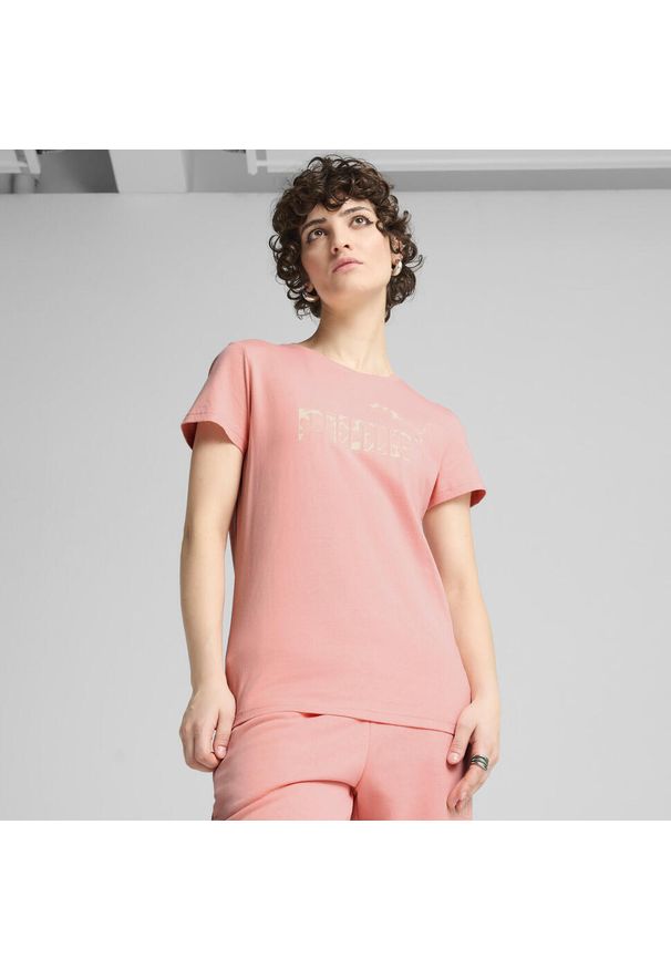 Puma - Damska koszulka ESS NATURE 2.0 PUMA Pink Fruit. Kolor: różowy. Sport: fitness