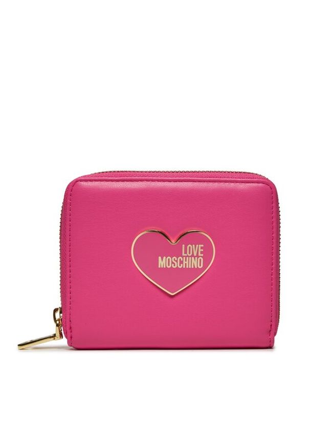 Love Moschino - LOVE MOSCHINO Duży Portfel Damski JC5627PP1ILN261A Różowy. Kolor: różowy. Materiał: skóra