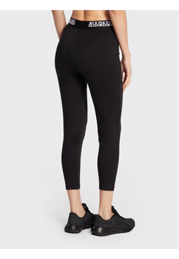 Napapijri Legginsy M-Box NP0A4GKT Czarny Slim Fit. Kolor: czarny. Materiał: bawełna