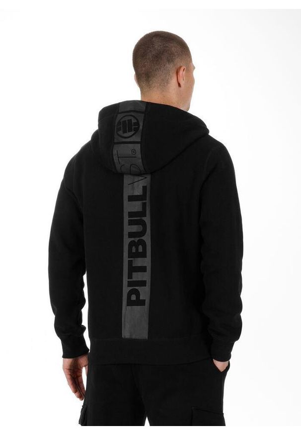 PITBULL - Bluza męska Pitbull rozpinana z kapturem Hilltop 22. Typ kołnierza: kaptur. Kolor: czarny. Sport: fitness