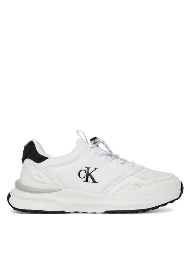 Calvin Klein Jeans Sneakersy V3X9-83010-1464X002 Biały. Kolor: biały. Materiał: skóra
