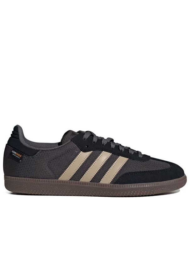 Adidas - Buty unisex adidas Originals Samba OG IH6804 - brązowe. Okazja: na co dzień. Zapięcie: sznurówki. Kolor: brązowy. Materiał: syntetyk, materiał, guma, zamsz. Szerokość cholewki: normalna