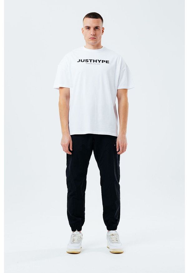 Hype T-shirt męski kolor biały z nadrukiem. Kolor: biały. Wzór: nadruk