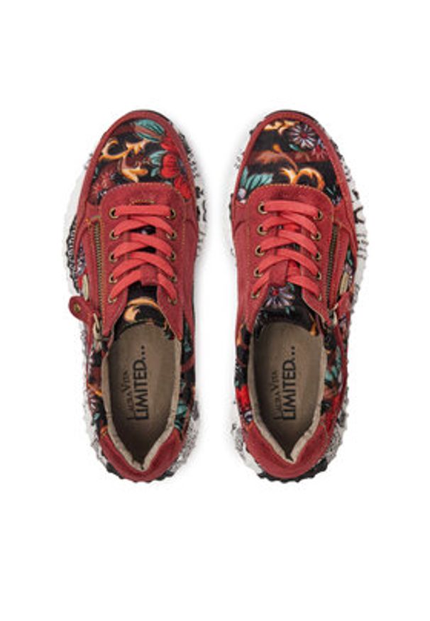 Laura Vita Sneakersy Burton 11 Czerwony. Kolor: czerwony. Materiał: skóra