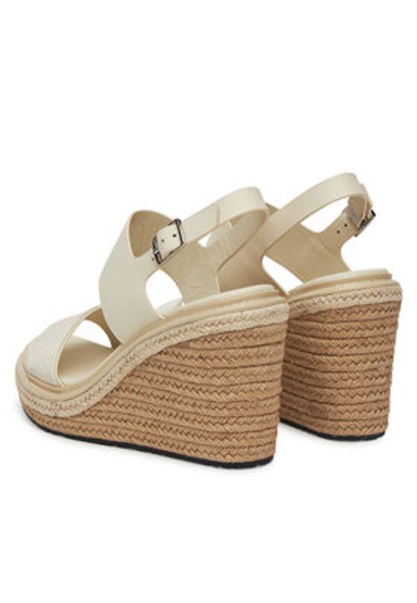 Calvin Klein Espadryle Wedge Sandal 70 - Jacq HW0HW02386 Biały. Kolor: biały. Materiał: materiał