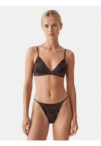Calvin Klein Underwear Biustonosz braletka Signature Satin LV00QF8392 Brązowy. Kolor: brązowy. Materiał: syntetyk #4