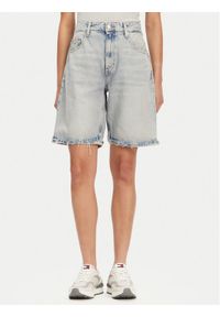 Tommy Jeans Szorty jeansowe Mia DW0DW20086 Niebieski Relaxed Fit. Kolor: niebieski. Materiał: bawełna