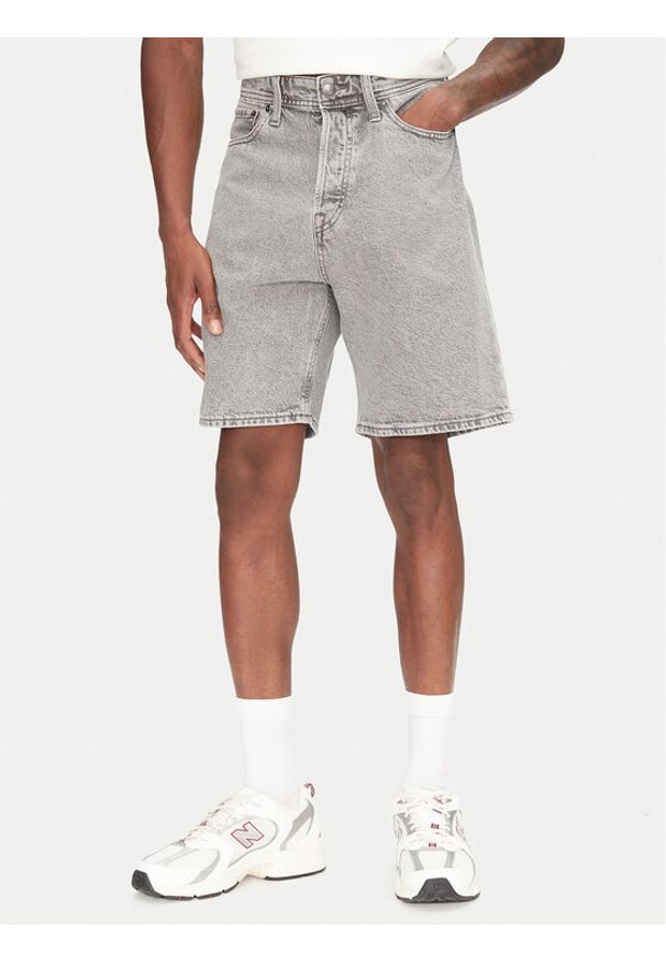 Jack & Jones Szorty jeansowe Tony 12269489 Szary Loose Fit. Kolor: szary. Materiał: bawełna