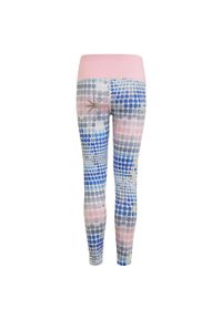 Adidas - Legginsy z nadrukiem na stroju dla dziewczynki adidas Dance Allover Print. Kolor: różowy. Wzór: nadruk. Sport: fitness