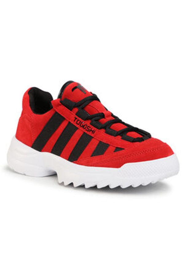 Togoshi Sneakersy TG-07-05-000250 Czerwony. Kolor: czerwony. Materiał: zamsz, skóra