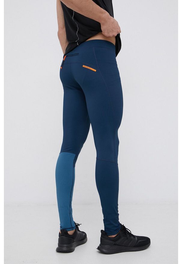 Tom Tailor Legginsy męskie kolor granatowy z nadrukiem. Kolor: niebieski. Materiał: dzianina. Wzór: nadruk