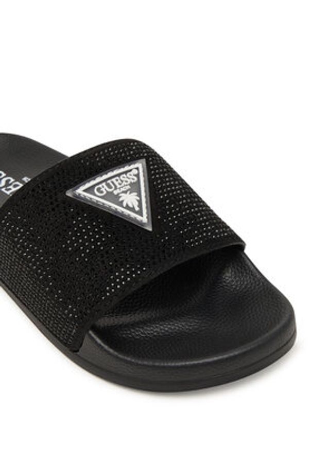 Guess Klapki E6GZ16 BB00F Czarny. Kolor: czarny. Materiał: materiał