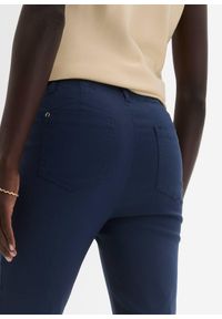 bonprix - Spodnie ze stretchem z gumką w talii. Kolor: niebieski. Styl: klasyczny #2