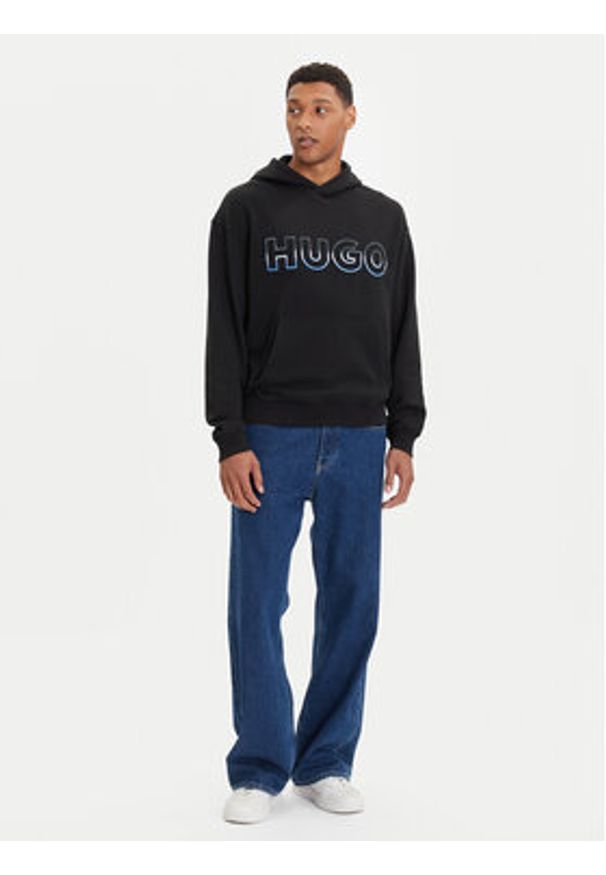 Hugo - HUGO Bluza Nogudi 50549151 Czarny Regular Fit. Kolor: czarny. Materiał: bawełna