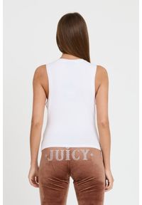Juicy Couture - JUICY COUTURE Biały damski top Juicy Script Tank, Rozmiar M. Kolor: biały #3