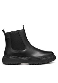 Geox Botki D Lamidie + Grip Abx D46XMD 00043 C9999 Czarny. Kolor: czarny. Materiał: skóra