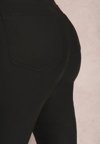 Renee - Czarne Spodnie Slim Appale. Stan: podwyższony. Kolor: czarny. Materiał: polar. Styl: klasyczny, elegancki #4