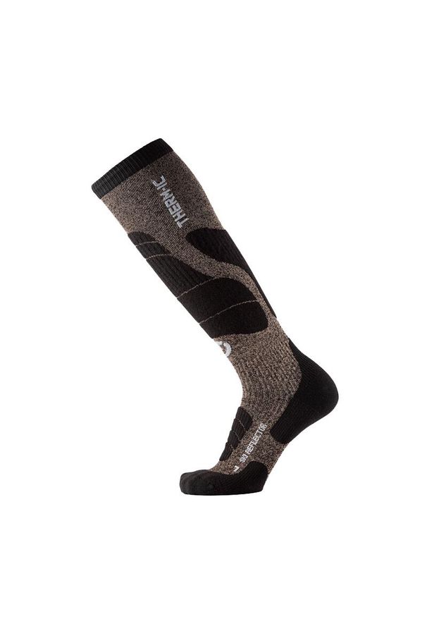 Therm-ic - Ciepłe skarpety narciarskie z wełny merynosów - Ski Merino Reflector Unisex. Kolor: czarny. Materiał: wełna, poliester, akryl, poliamid, elastan. Sport: narciarstwo