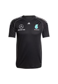 Adidas - Koszulka Mercedes - Amg Petronas Formula One Team Mechanics. Kolor: czarny, szary, wielokolorowy. Materiał: materiał. Sport: fitness