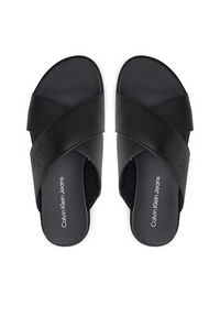 Calvin Klein Jeans Klapki Flatform Cross Mg Uc YW0YW01349 Czarny. Kolor: czarny. Materiał: skóra #5