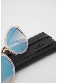 Answear Lab okulary przeciwsłoneczne damskie kolor transparentny. Kształt: okrągłe