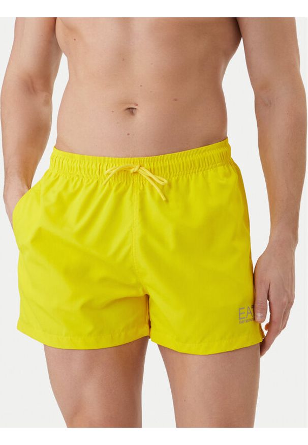 EA7 Emporio Armani Szorty kąpielowe 7M001677 AF13019 M2004 Żółty Regular Fit. Kolor: żółty. Materiał: syntetyk