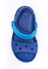 Crocs - Sandały dziecięce. Zapięcie: rzepy. Kolor: niebieski. Materiał: syntetyk, materiał, guma. Wzór: gładki #2