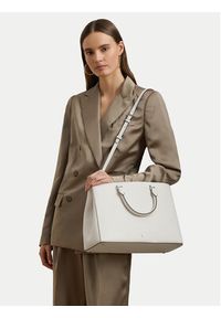 Lauren Ralph Lauren - LAUREN RALPH LAUREN Torebka 431898556038 Biały. Kolor: biały. Materiał: skórzane #5