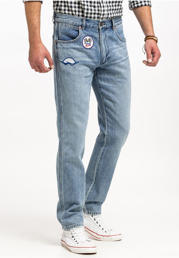 Wrangler - WRANGLER GREENSBORO MĘSKIE SPODNIE JEANSOWE JEANSY DŻINSY RACING INDIGO W15QBF22Y 112325874