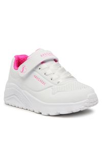 skechers - Skechers Sneakersy Uno Lite 310451L/WHP Biały. Kolor: biały. Materiał: skóra