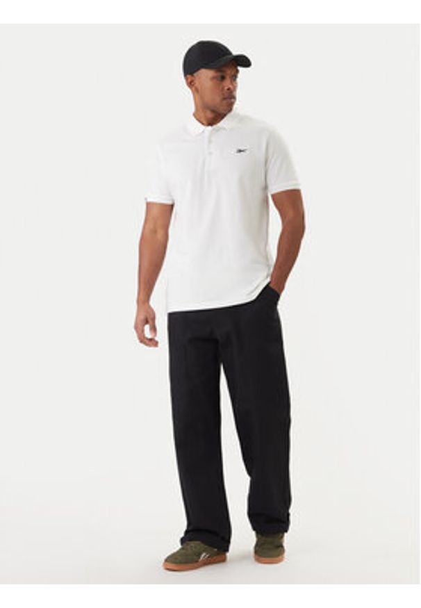 Reebok Polo Breen RK25562CCM Biały Regular Fit. Typ kołnierza: polo. Kolor: biały. Materiał: bawełna