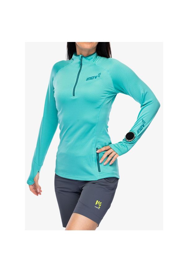 Bluza polarowa damska Inov-8 VentureLite Mid HZ. Kolor: zielony. Materiał: polar