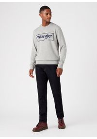 Wrangler - WRANGLER FRAME LOGO SWS MĘSKA BLUZA KLASYCZNA MID GREY MEL W6H1HAX37. Styl: klasyczny #3