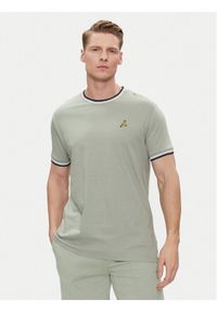 Brave Soul T-Shirt MTS-149FEDERERF Zielony Straight Fit. Kolor: zielony. Materiał: bawełna