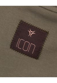 ICON - Bawełniana bluza khaki z logo. Kolor: zielony. Materiał: bawełna. Wzór: aplikacja. Styl: klasyczny #4