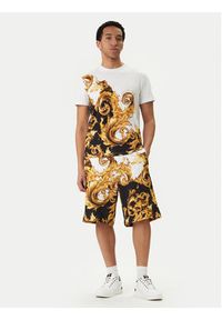 Versace Jeans Couture T-Shirt 80GAH6SB JS541 Biały Slim Fit. Kolor: biały. Materiał: bawełna #4