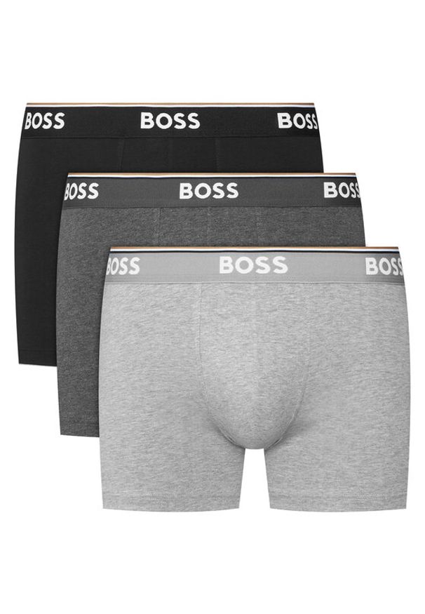BOSS Komplet bokserek 50475282 Szary. Kolor: szary. Materiał: bawełna