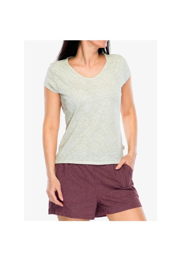 ROYAL ROBBINS - Koszulka bawełniana damska Royal Robbins Featherweight Slub Tee. Kolor: zielony. Materiał: bawełna