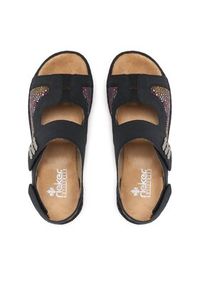 Rieker Sandały 65989-14 Granatowy. Kolor: niebieski. Materiał: skóra #3