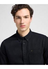 Lee - MESKA KOSZULA LEE BUTTON DOWN BLACK 112330674. Typ kołnierza: button down #5
