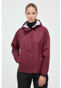 Helly Hansen kurtka outdoorowa kolor bordowy. Kolor: czerwony. Materiał: materiał. Wzór: nadruk #1