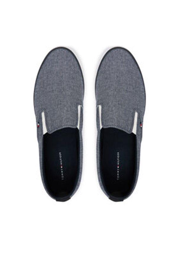 TOMMY HILFIGER - Tommy Hilfiger Tenisówki Harlem Core Ii Slip On Chambray FM0FM05819 Niebieski. Zapięcie: bez zapięcia. Kolor: niebieski. Materiał: materiał