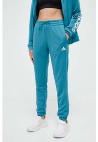 Adidas - adidas dres damski kolor turkusowy. Kolor: turkusowy. Materiał: dresówka #5