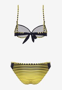 Renee - Żółte Bikini Dwuczęściowe w Paski Biustonosz i Figi Wialisa. Kolor: żółty. Wzór: paski