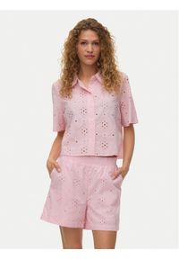 Vero Moda Koszula Eliza 10342754 Różowy jasny Regular Fit. Kolor: różowy. Materiał: bawełna #1